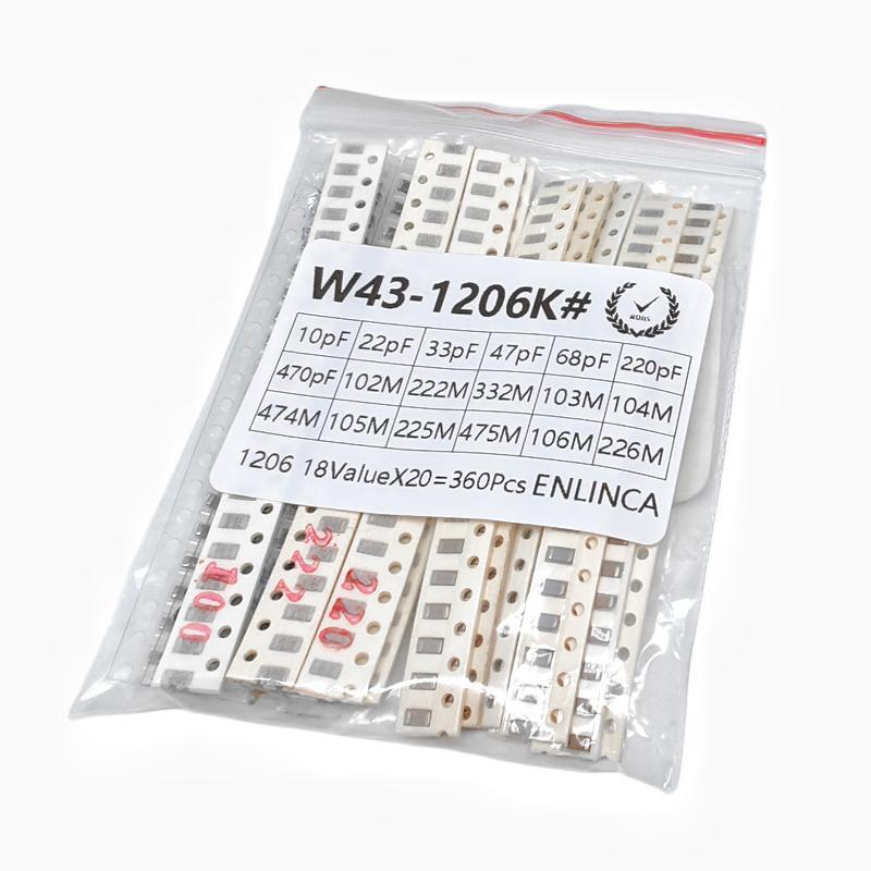 Capacitor Kit Assortment - 360PCS SMD Capacitor Kit 0603 0805