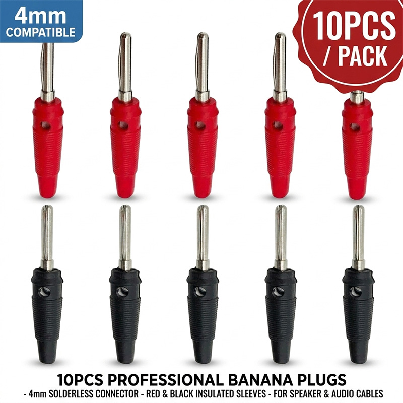 Diy Electronics Audio - 10pcs 4mm Banana Plugs Connector Male