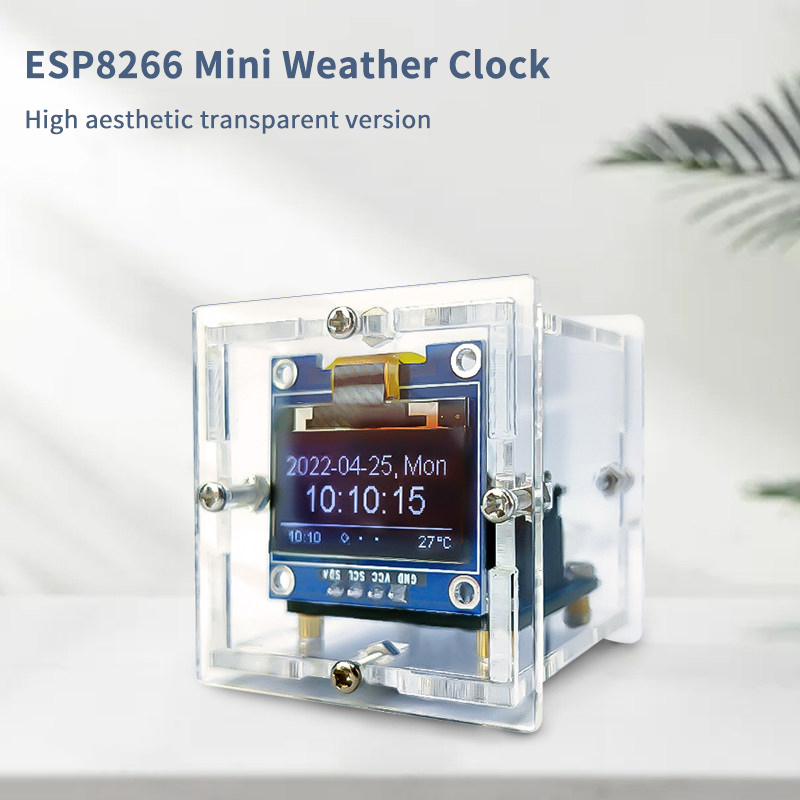 ESP8266 Mini Weather Clock Kit - огляд і ціна Diy Electronics Soldering Kit