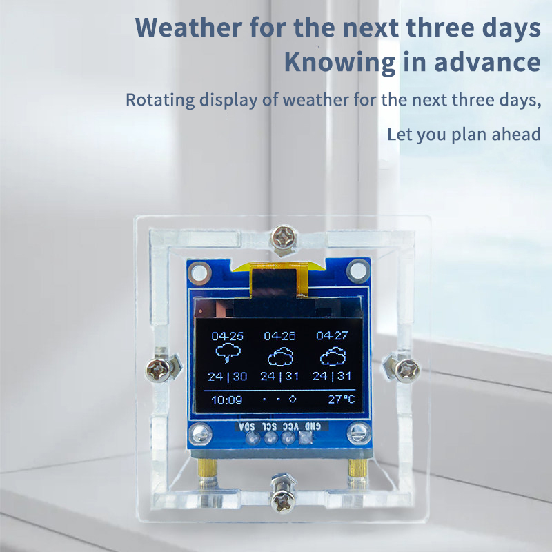 ESP8266 Mini Weather Clock Kit - огляд і ціна Diy Electronics Soldering Kit