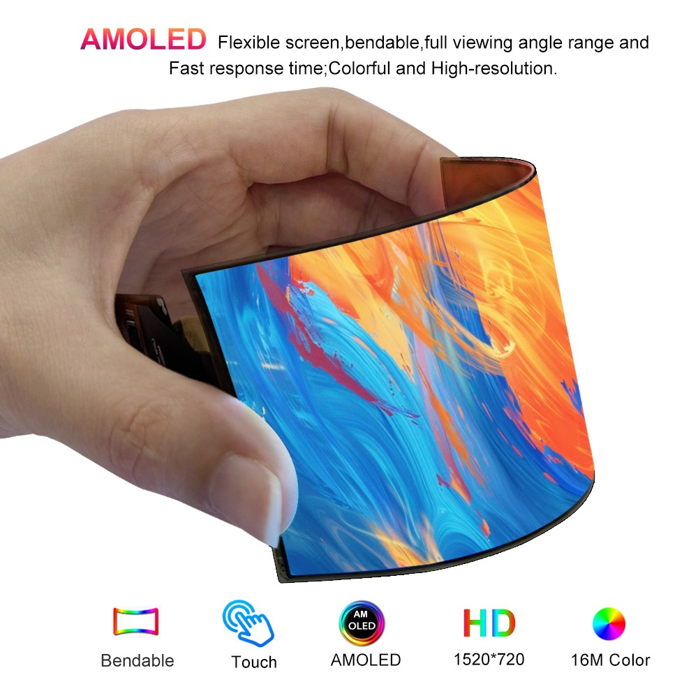 Wisecoco 5 Inch AMOLED Flexibl - огляд і ціна Diy Wearable Electronics