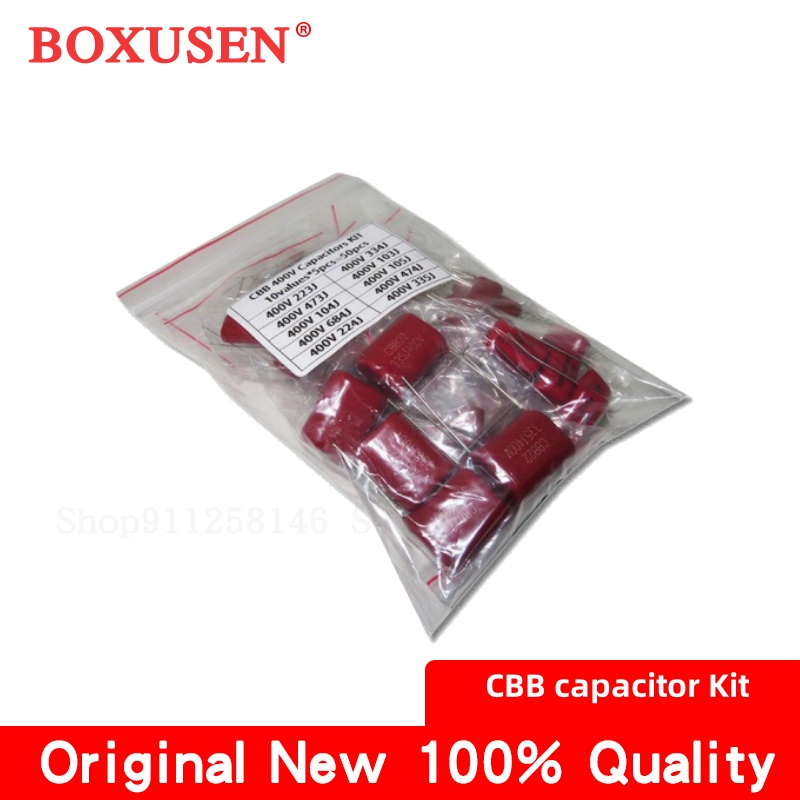 10value*5PCS=50PCS 400V 10nF ~ - огляд і ціна Capacitor Kit Assortment