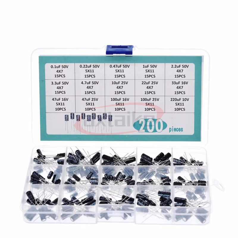 120/200/500pcs Radial Capacito - огляд і ціна Capacitor Kit Assortment
