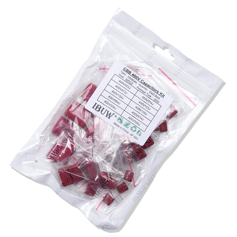 KIT 50PC=10value*5PCS Metalliz - огляд і ціна Capacitor Kit Assortment