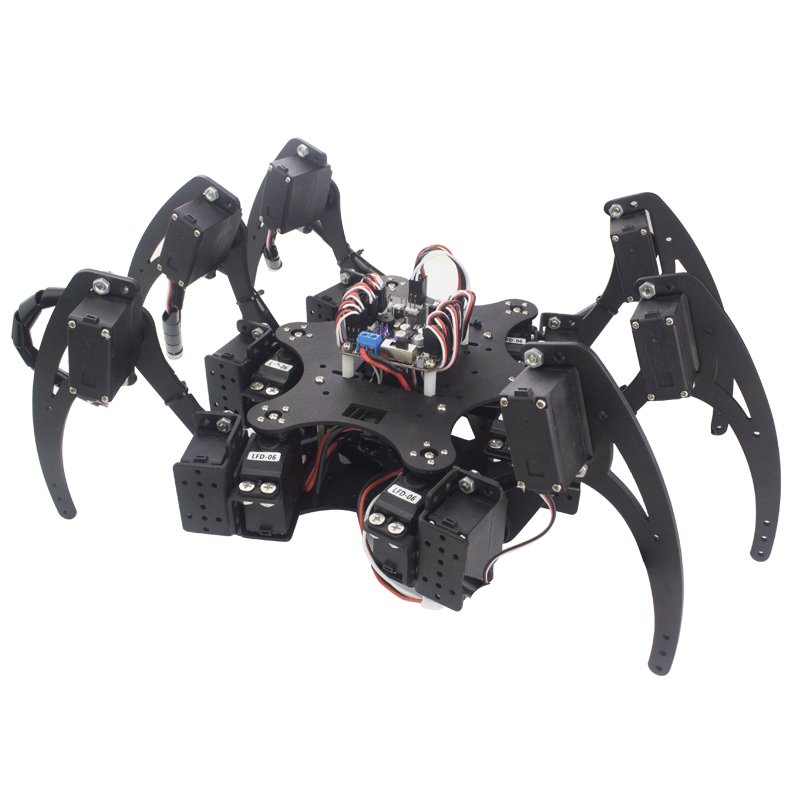 18 DOF Aluminium Hexapod Spide - огляд і ціна Diy Kit Elektronik