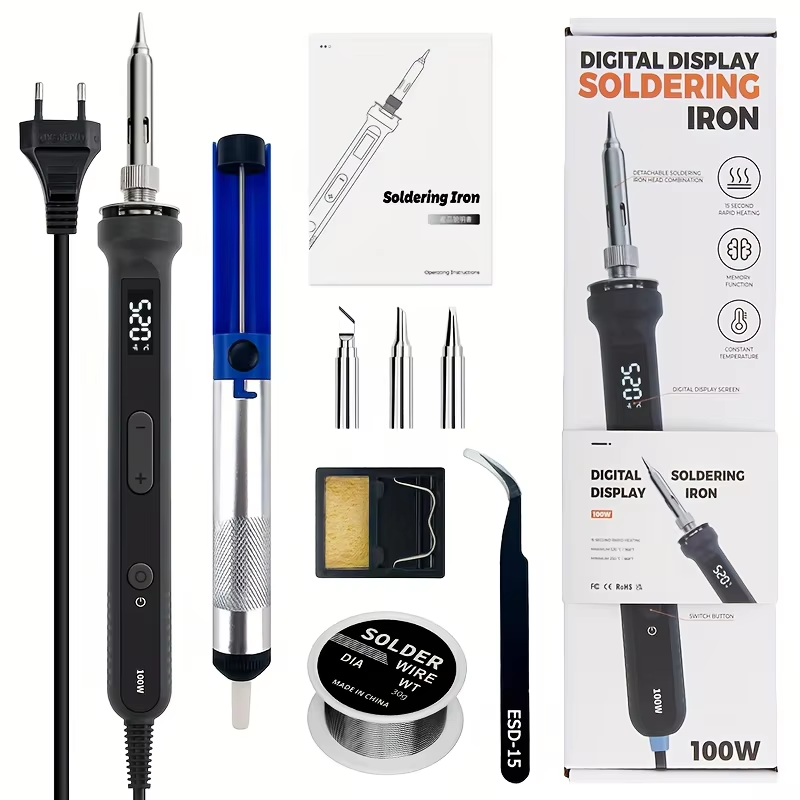 100W Digital Soldering Iron Ki - огляд і ціна Diy Electronics Soldering Kit