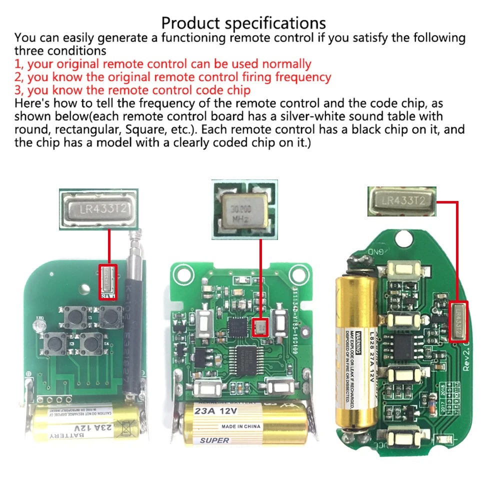 433Mhz RF Remote Control On Of - огляд і ціна Diy Electronics Button
