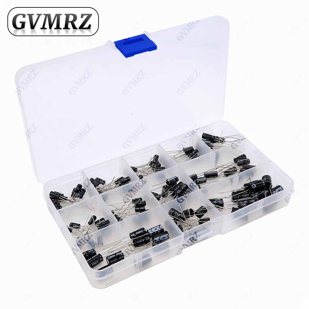 120PCS/lot 12values 1uF-470uF  - огляд і ціна Capacitor Kit Assortment