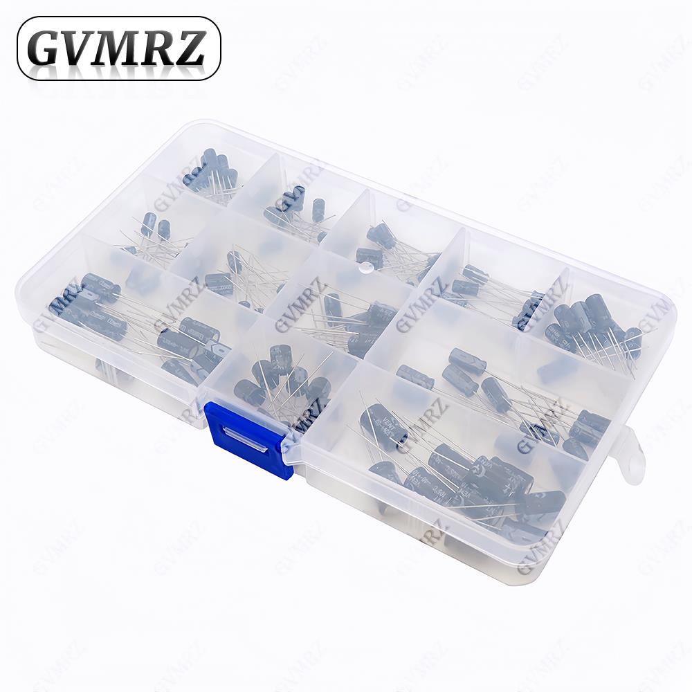 120PCS/lot 12values 1uF-470uF  - огляд і ціна Capacitor Kit Assortment