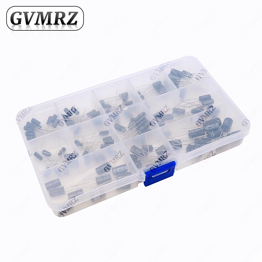 120PCS/lot 12values 1uF-470uF  - огляд і ціна Capacitor Kit Assortment