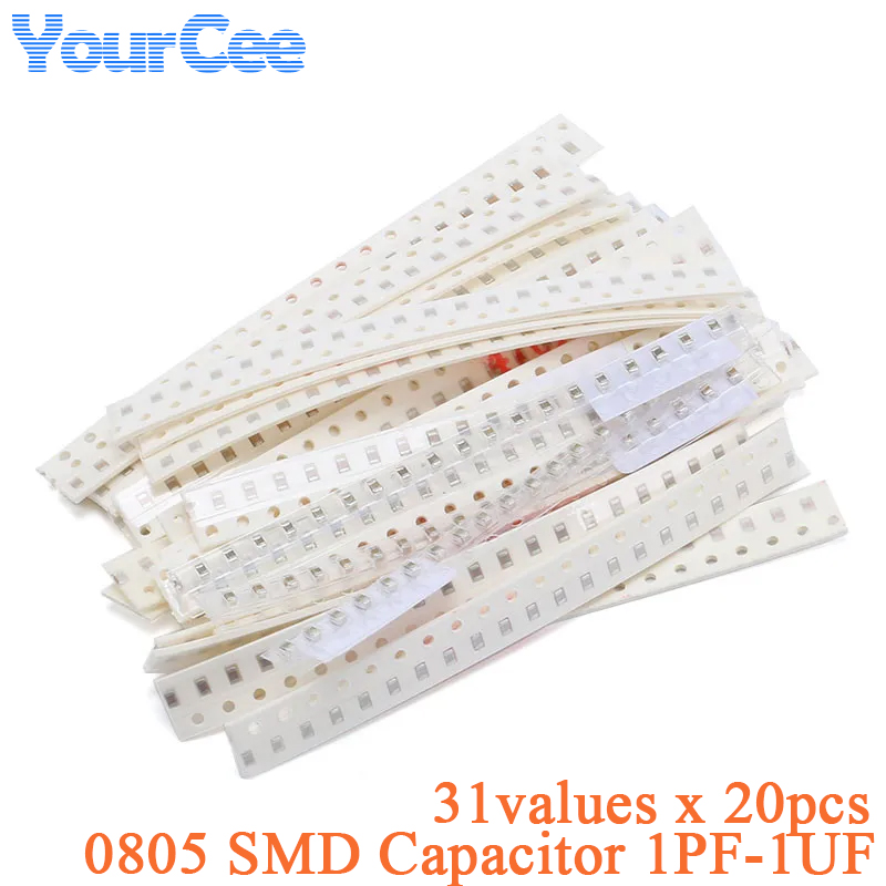 500pcs-1200pcs 0805 0603 0402  - огляд і ціна Capacitor Kit Assortment