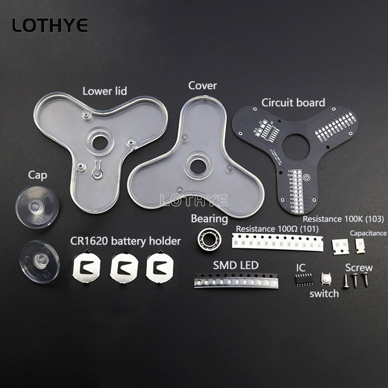 LED Fidget Spinner Manufacture - огляд і ціна Diy Electronics Soldering Kit