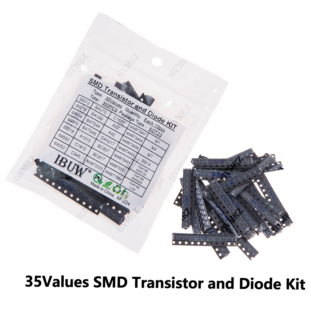 350PCS 35Values SMD Transistor - огляд і ціна Diy Home Electronics Projects