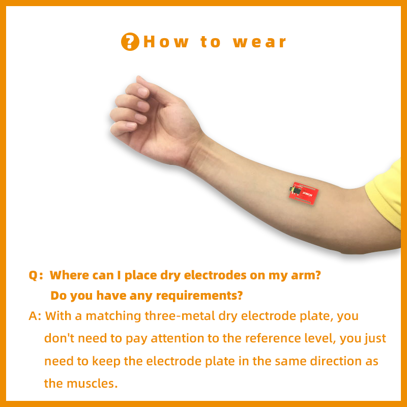 Biosensor EMG Biometrics Dry E - огляд і ціна Diy Wearable Electronics
