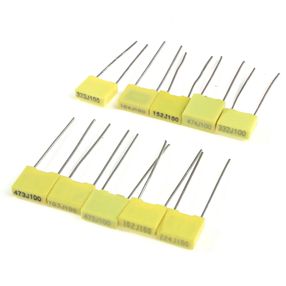 50PCS 102J~474J Polypropylene  - огляд і ціна Capacitor Kit Assortment