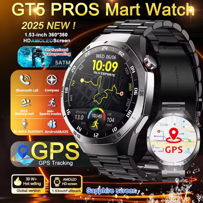 Round GPS Smart Watch Waterpro - огляд і ціна Diy Wearable Electronics
