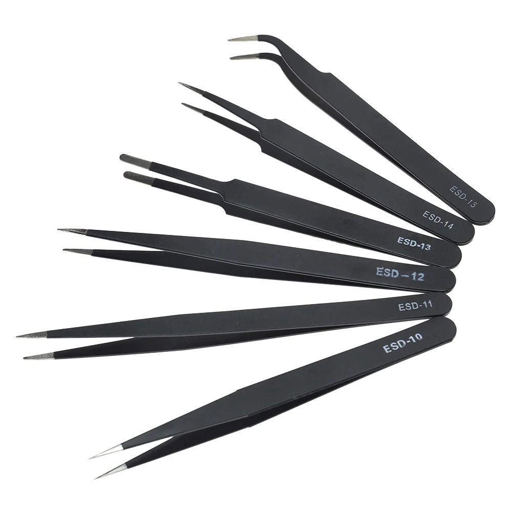 Galacok 6PCS Precision Tweezer - огляд і ціна Diy Electronics Soldering Kit