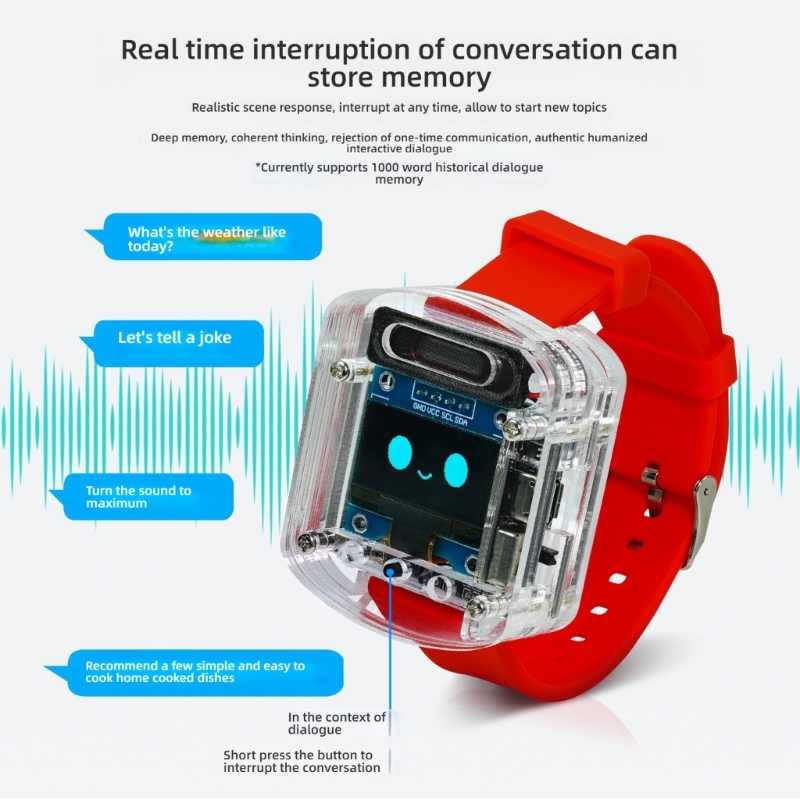 AI Voice Control Watch Recharg - огляд і ціна Diy Wearable Electronics