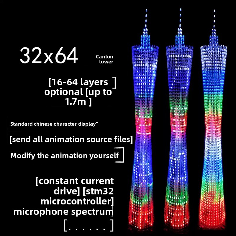 64 Layers Canton Tower DIY Ele - огляд і ціна Diy Electronics Soldering Kit