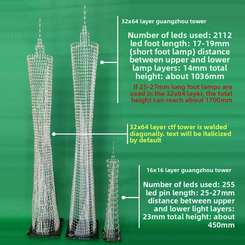 64 Layers Canton Tower DIY Ele - огляд і ціна Diy Electronics Soldering Kit
