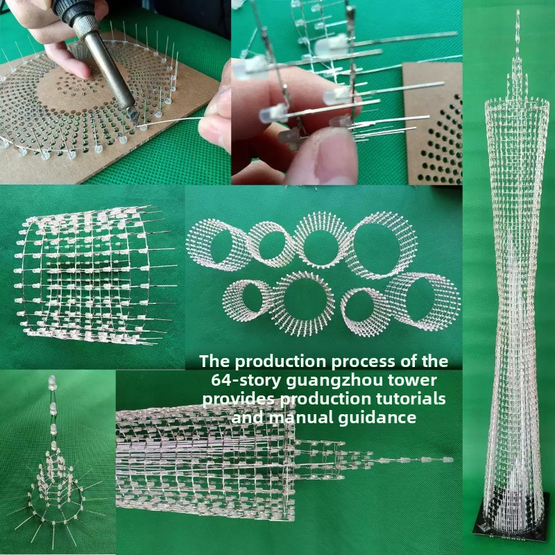 64 Layers Canton Tower DIY Ele - огляд і ціна Diy Electronics Soldering Kit