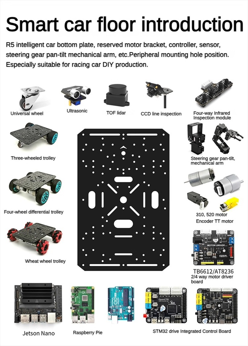 4WD Robot Car Chassis with TT  - огляд і ціна Diy Kit Elektronik